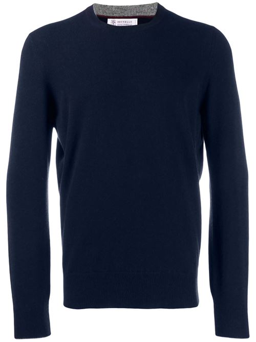 Blue men's sweater Brunello Cucinelli | M2200100CA058